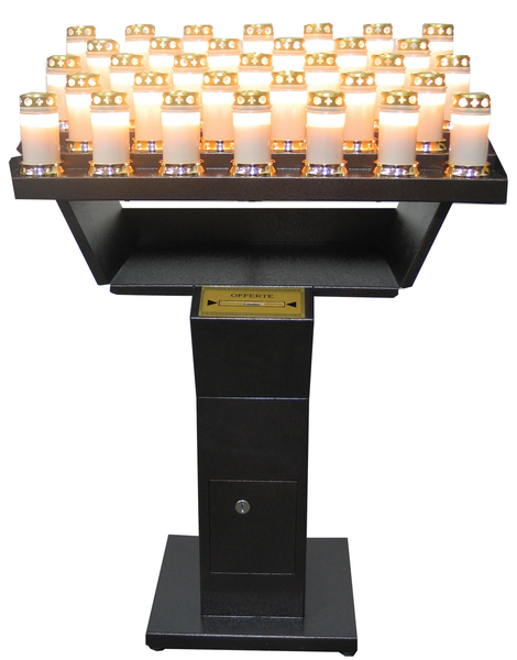 Electronic Automatic Votive Light Stand with 21 White  Lights