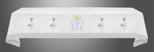 Altar Cloth with (Style IVa) Blue Marian Embroidery