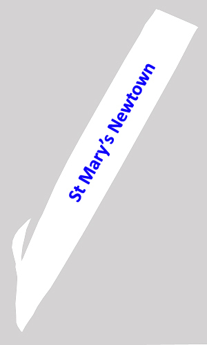 Ministers Sash with Lettering on White