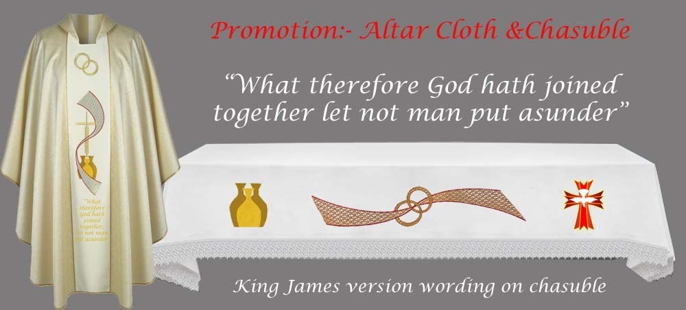 CANA WEDDING SET Altar Cloth B and Chasuble-KJV