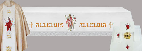 EASTER ALTAR SET with Cloth (Style EC3) and Chasuble and linens