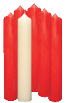 RED ADVENT Candle SET - 50mm x 300mm