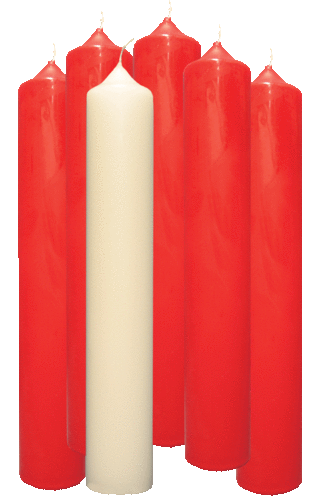 RED ADVENT Candle SET - 50mm x 300mm
