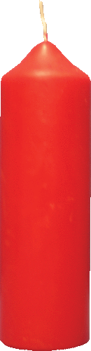 RED Coloured Candle (5cm x 16.5cm)