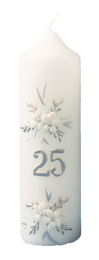 Anniversary Candle - 25 years - 5cm x 16cm