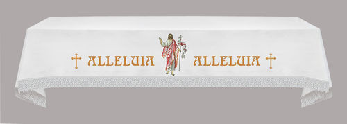 EASTER Altar Cloth with the Risen Christ &amp; Alleluia