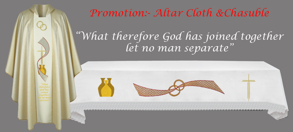 CANA WEDDING SET Altar Cloth & Chasuble