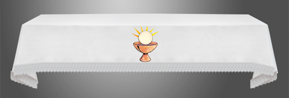 Exposition Altar Cloth with centred Chalice and Host