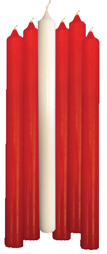 RED ADVENT Candle SET - 25mm x 300mm