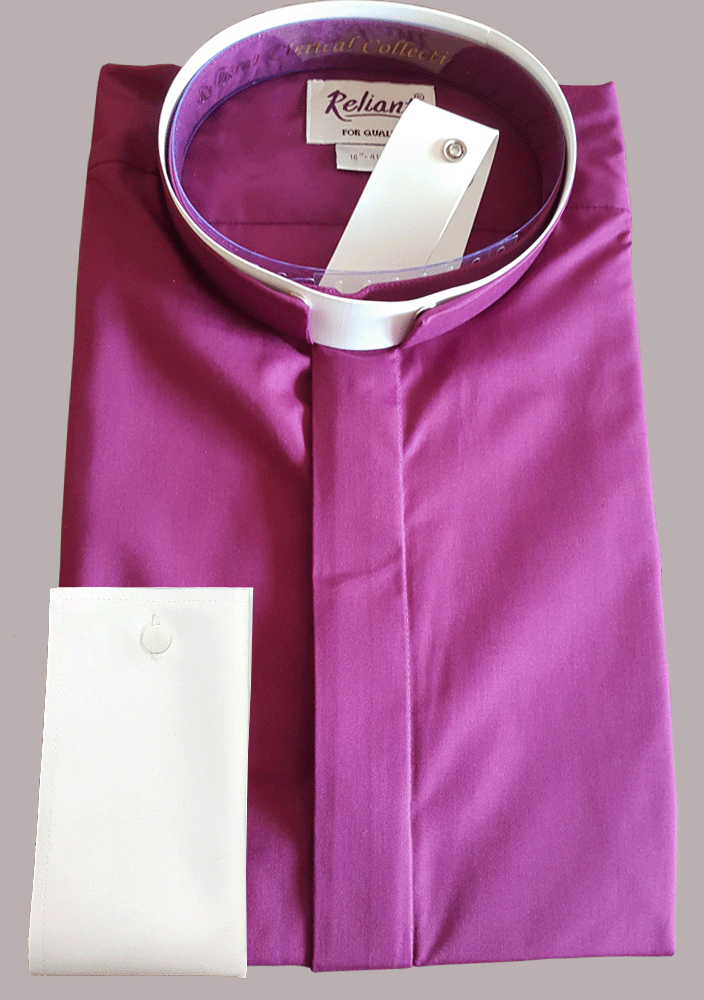 Men's Tonsure Shirt in PURPLE with WHITE CUFFS